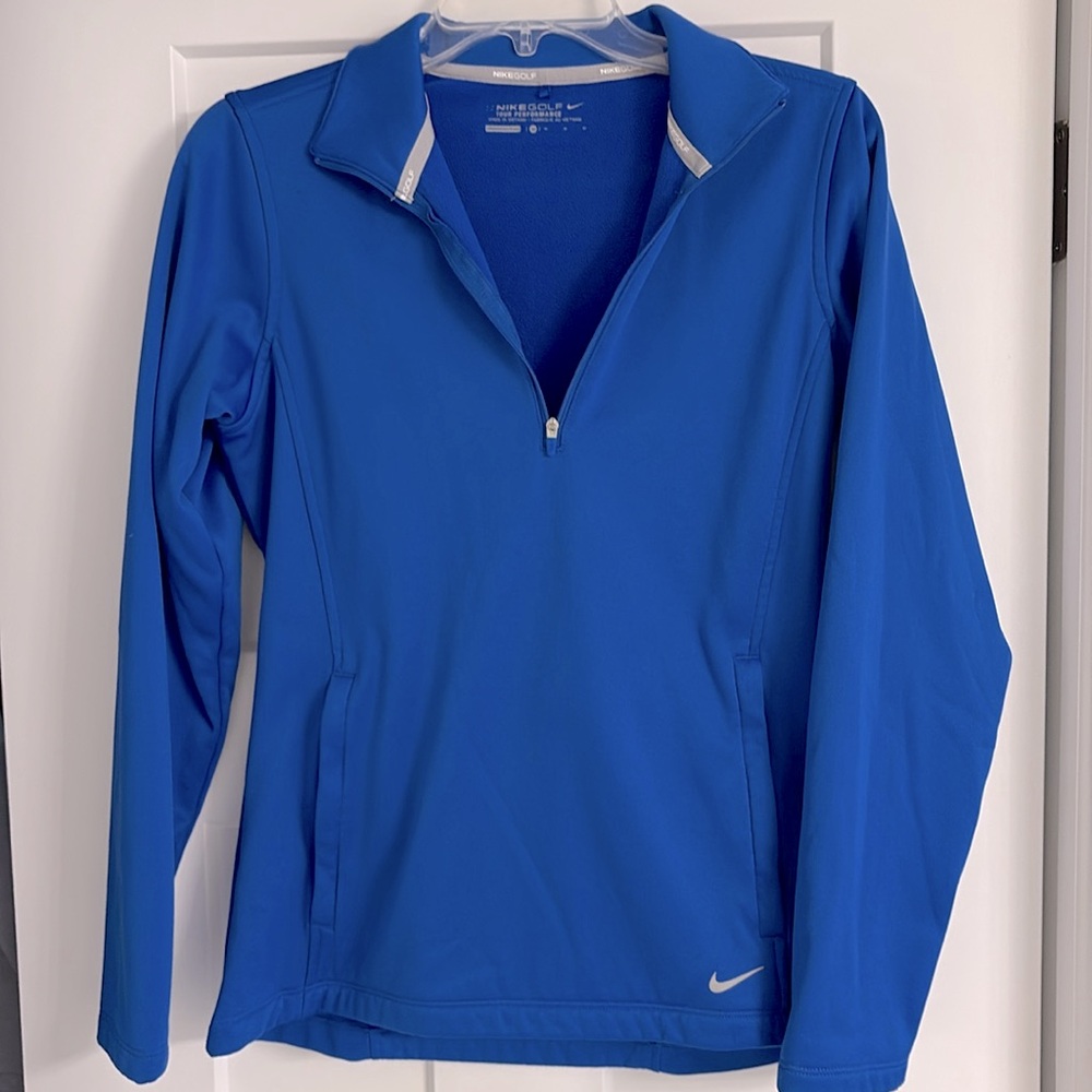 Nike golf royal blue quarter zip fleece